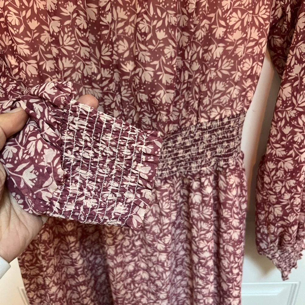 Gal Meets Glam Wimberly Floral Long Sleeve Dress size 2 - Picture 7 of 8